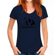 NEW Tee Shirt 마운틴 라이프 BIO Montagne 스키 스노우 보드 등산 에스컬레이드 스포츠, [06] XL, WoMen blue