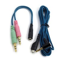 교체 USB 3.5mm 마이크 오디오 케이블 스플리터 코드와 스틸 시리즈 아크티스 35 7 게이밍 헤드셋용 컨버터 케이블