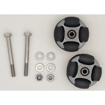 브롬톤 이지휠 호환 Omnidirection Wheel-브롬튼 이지휠 리피트 키트 접이식 자전거 다혼 360 버디 로타케, 03 50mm Diam Black