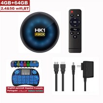 HK1 RBOX W2 안드로이드 11 TV 박스 Amlogic S905W2 16GB 32GB 64GB AV1 2.4G 5G 듀얼 Wifi BT4.1 3D H.265 4K HDR 미, [01] 미국 플러그, [03] 4GB 32GB