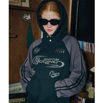 꼼파뇨 CPGN STUDIO 디깅 블록 레글런 후드티 챠콜