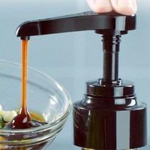 소스 압출기 펌핑기 양념 시럽 캡 뚜껑 푸쉬형 펌프 바 프레서 프래서 식당 주방, 블랙