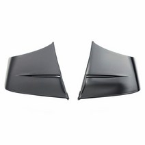 오토바이카울 페어링 오토바이카울 페어링 야마하 r3r25 cfmoto 오토바이 범용 winglet 공기 역학 스포일러 윙 키트 접착 오토바이 장식 스티커, 밝은 검정