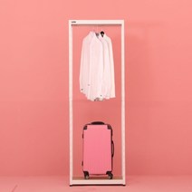 철재 철제 조립식 앵글 베란다 창고 옷방 선반 행거 2단 가로 60 높이 90, 블랙