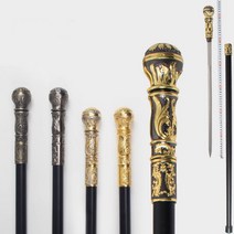 스테인레스 합기도 검도 가검 호신용 지팡이검 수련용 등산 스틱 90cm MG01, 골드