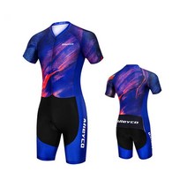 철인3종 경기복 남자 싸이클복 세트 여성 라이딩복 남성용 반팔 트라이애슬론 원피스 야외 레이싱 사이클링 러닝 Conjunto Deportivo Hombre, 140.A28 - L