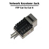 파워딜 10 조각 FTP Cat 6 네트워크 Kesytone 잭 RJ 45 포트 Fluke 테스트 패널 이더넷 통과, 02 Cat 6