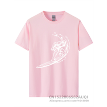 바다 서핑 보드 남성 코튼 티셔츠 스트리트웨어 서핑 보드 라글란 소매 의류 캐주얼 탑, 11 D5611W-Pink_01 XS