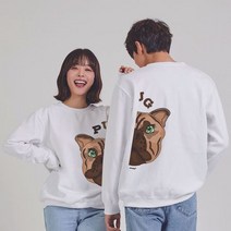 mC)_퍼그 강아지 맨투맨 후드티 기모