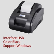Xprinter 열 영수증 프린터 HIQ 휴대용 USB 및 블루투스 바코드 안드로이드 IOS 티켓 POS 빌 머신 58mm, 2.XP58IIH USB  미국 플러그