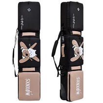 스노우 보드 방수백 캐리어 장비 백 올인원 146155164CM (내부 치수) 스노우 보드스키백 바퀴 없음 스키 가방 보드 백팩, khaki kitten