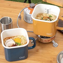 실버스타 oic 미니 인덕션 튀김냄비 1.5L 가정용 법랑 캠핑 이국주 범랑 캐니스터 소형 튀김기 튀김냄비, 단품 - 워셔블 블루