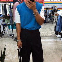 디퍼 린넨 베스트 브이넥 조끼