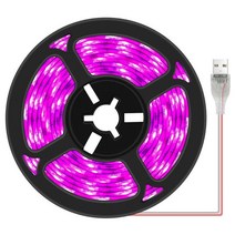 식물 생장 LED 등 성장 랜턴 조명 테라리움 홈가드닝 띠 라인, 5.0m