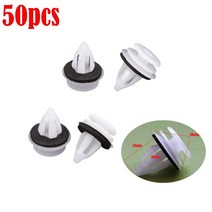 50pcs 플라스틱 리벳 클립 bmw e46 e53 e90 e91 e70 e71 e83 자동차 도어 패널 자동 패스너 트림 패널 푸시 리테이너 51418224768