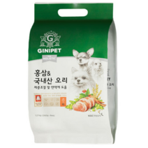 지니펫 더 홀리스틱 홍삼&국내산 오리 강아지사료, 10개, 1.2kg