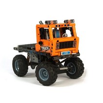 퍼즐피플 자동차 레이싱 중국 호환레고 시리즈, 오렌지색 덤프트럭