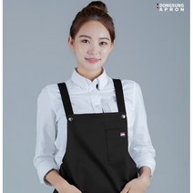[제이케이스포츠] 스냅단추 X형 앞치마 공방용 작업용 업소 주방용 인쇄, 필수선택:스냅단추X형 앞치마 / 색상:블랙