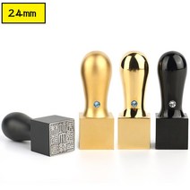 24MM 티타늄 사각직인 법인도장 인감도장 4종칼라 개인도장, 고인체, 1, 유광 골드