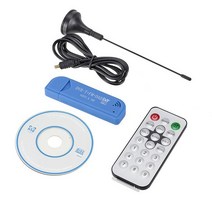 2ㅣ디지털 TV 수신기 스틱 USB 2.0 디지털 DVB-T SDR + DAB + FM HDTV TV 튜너 수신기 스틱 RTL2832U + R82, 02 파란
