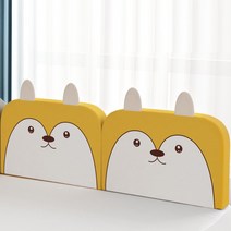 아기 보호 울타리 낙하 방지 소프트 쿠션 동물 난간대 침대 안전 가드, 핑크+그레이 + 1.2m[0.6mX2입]