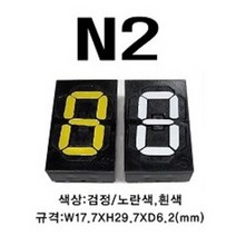 멀티넘버링 (수동식 숫자 표현 장치) N2 규격 : W17.7XH29.7XD6.2(mm), 검정/노란색