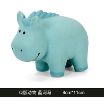 애완용강아지장난감 애완동물 펫 개 내 물어뜯기 이갈이 풀기 신기 강아지소품 테디 유견 소리나는 라텍스 2795202542, 파란 하마.