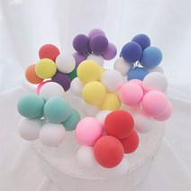 풍선다발 파티토퍼 /생일파티 케이크픽 케이크꾸미기 케이크장식 파티초 파티용품 파티소품 홈파티 생일꾸미기 장식 기념일 베이비샤워 브라이덜샤워, 레인보우