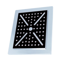 오너클랜 해바라기 대헤드 사각 블랙 샤워기 부속 헤드 부품, 단일 본품