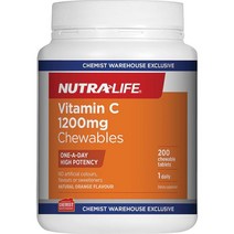 뉴트라라이프 비타민 C 1200mg 하이 포텐시 200정 Nutra Life Vitamin C High Potency, one option, one option