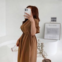 브이와이 VY 여자 스트랩 나일론 가오리 롱원피스