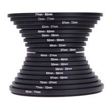 100 보증 18pcs 카메라 렌즈 필터 모든 카메라 DSLR 용 스텝 업 및 다운 링 어댑터, type1