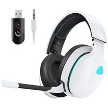 게임 헤드셋 무선 헤드폰 2.4g 블루투스 5.0 유선 3방향 연결 무선 헤드셋 2.0인치(50mm) 드라이버 짧은 대기 시간 40시간 연속 재생 중저음