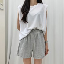 티데일리 여성용 쿨링 박스 나시 민소매 티셔츠