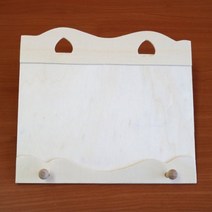 (쏘잇)키걸이(반제품 나무) 2구 키홀더 diy 마스크걸이 인테리어장식 만들기액자, 단품