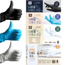 태화고무장갑 라텍스 니트릴 다용도장갑 100매 소 중 대 화이트 블루 블랙 식품용 일회용, 마라나타 니트릴 블루(최저가세일중!), S 소, 소(S)