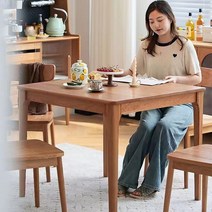 소가구 밥상 에쉬원목 오크우드 정사각테이블 앵두나무 식탁김 도매용 식탁세트, T05-앵두나무 1 쌀의x1 쌀의x75