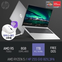 HP 255 G10 821L3PA [무선 마우스 증정], 실버, 라이젠5, 1TB, 8GB, FREE DOS