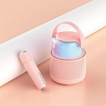 노래방 가정용 기계 이동식 코인 부스 기기 무선마이크 2022 새로운 가족 휴대용 데스크탑 가라오케 기계 K, 03 Pink
