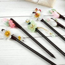 비즈나무비녀-버드나무 헤어 액세서리 올림머리 장식 고정 한복 전통 머리핀 뒤꽂이