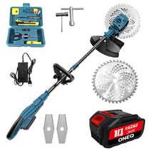 [원큐툴] 충전식 예초기 무선 제초기 전정기 전동 충전 전기 예취기 잔디깍기, 2800W 배터리1개[258TV 93800mAH]모델3, 139 4행정이다 옆 걸이식 _짚부조