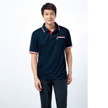 K2 LB2-211 쿨맥스 컬러배색 캐주얼 반팔 티셔츠 NAVY