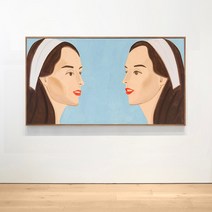 Alex Katz 알렉스 카츠 작품 거실에걸면좋은 인테리어 그림액자, 블랙