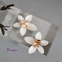 진주장식 자개꽃 1/한복머리핀 장식/진주자개장식/비녀 만들기/예단포장장식/과일포장/선물포장장식