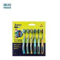 메디안 트리플솔루션 칫솔 미세모(6입), 6개입, 1개