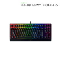 레이저코리아 블랙위도우 V3 TKL 텐키리스 한글각인 녹축 게이밍 키보드, RZ03-03491500-R3K1/블랙