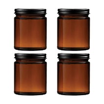 캔들 디퓨저 용기 고급 유리병, 엠버 200ml 4개, 캔들용기