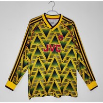 91-93 아스날 어웨이 유니폼 긴팔 레트로 오베르마르스 프티 캠벨 박주영 축구복 티셔츠