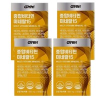 GNM자연의품격 종합비타민 미네랄15 600mg 90정 4개