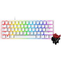 Razer Huntsman Mini 소형 게이밍 키보드 Mercury White - Linear Optical Switch 영어 US배열 60% 레이아웃 광학 스위치 초고속 1.2mm 작동 리니어 촉감 조용한 Chroma RGB [일본 정규 대리점 보증품]